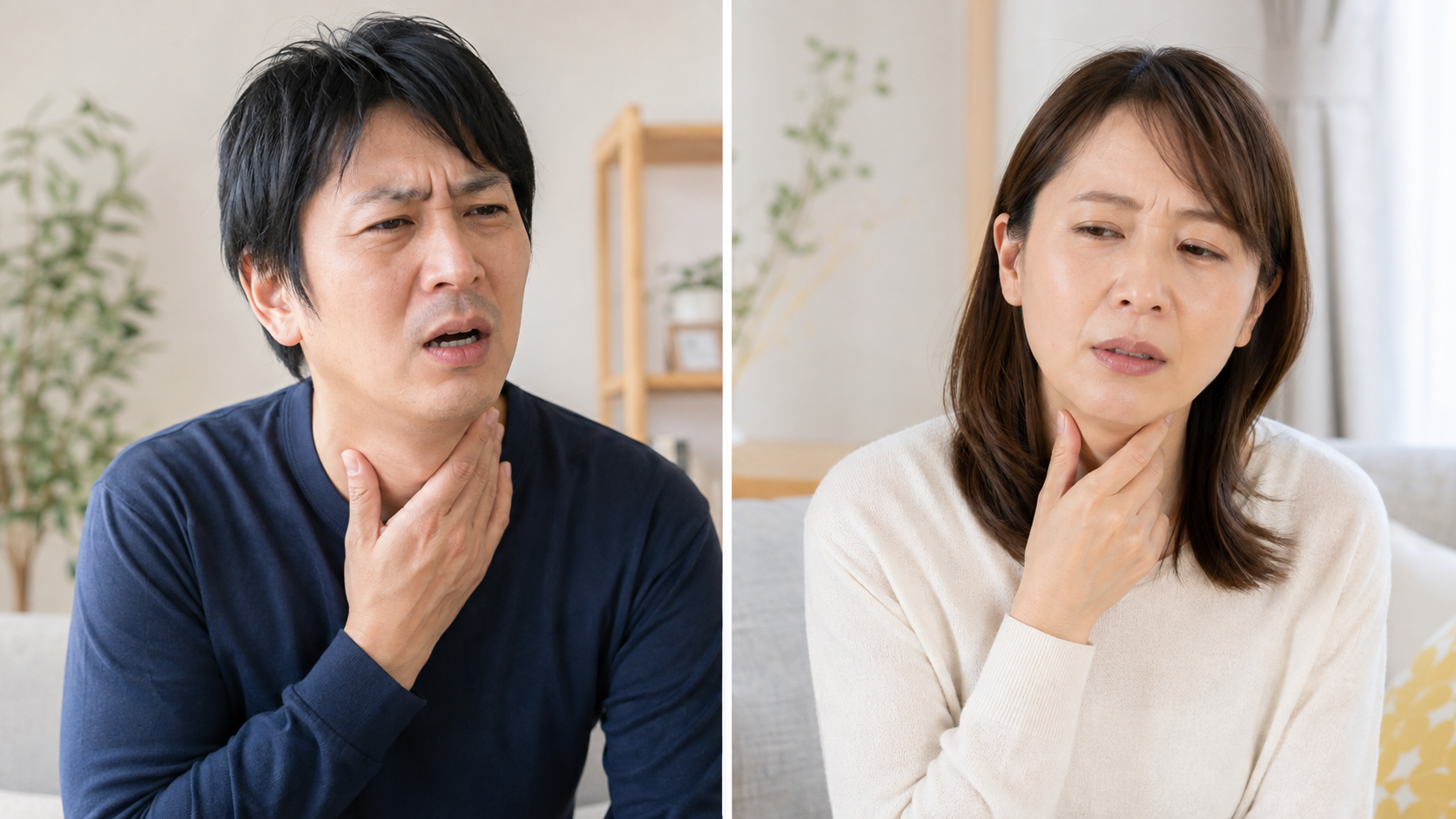 のど・声帯の診察の様子